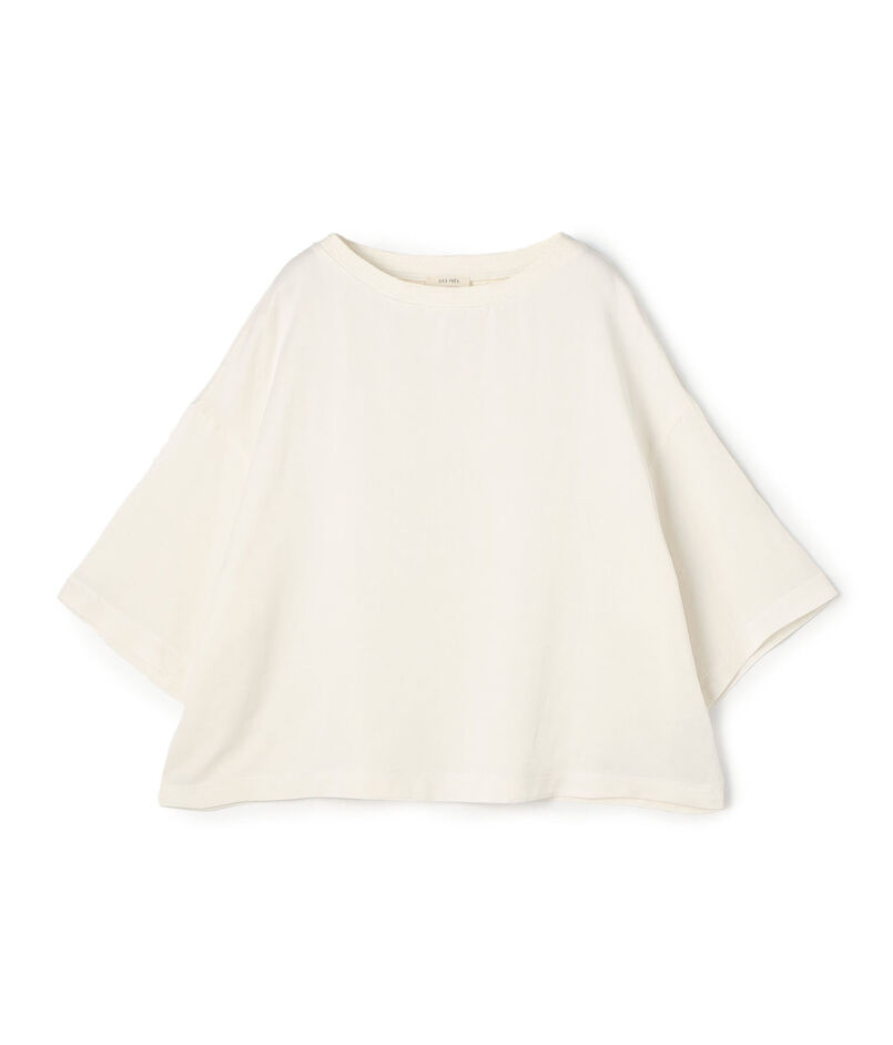 ソフトサテン ビッグTシャツブラウス