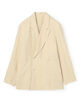 80リネン ダブルブレステッド4Bジャケット
