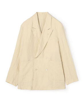 80リネン ダブルブレステッド4Bジャケット