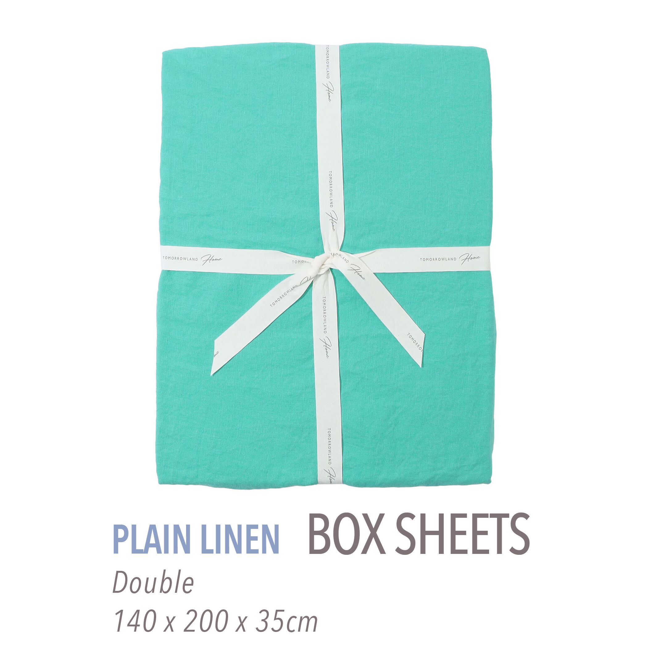 プレーンリネン ボックスシーツ（ダブル）｜トゥモローランド 公式通販