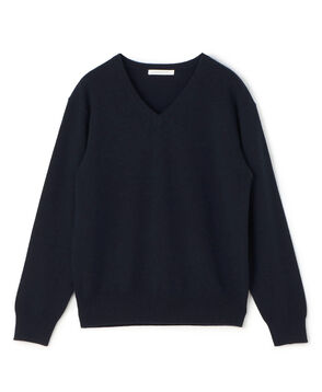 スコットランドカシミヤ Vネックニット