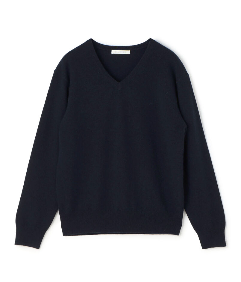 スコットランドカシミヤ Vネックニット