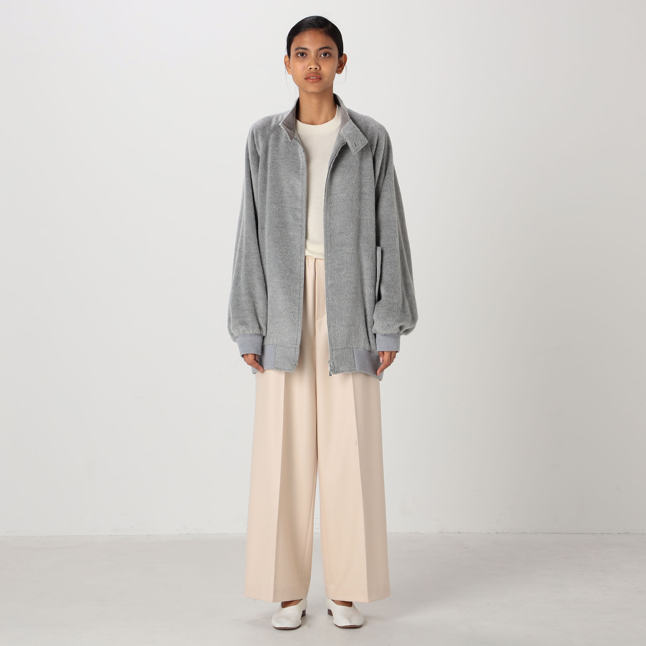 GALERIE VIE キッドモヘヤシャギー ビッグハリントンコート