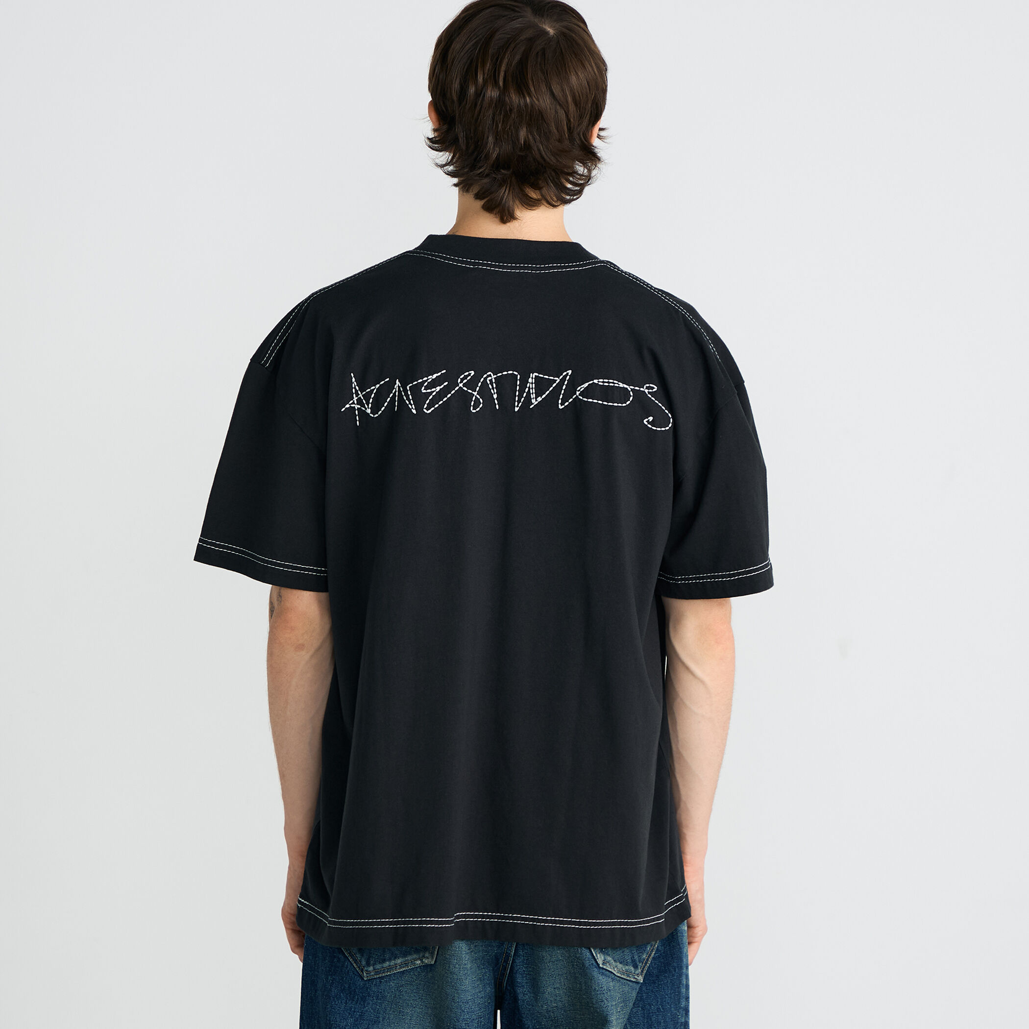 acne studios Tシャツ Acne Studios - Logo t-shirt - Relaxed fit - Cotton candy pink