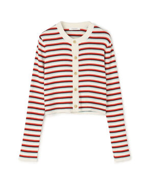 ■コットンリブ クルーネックカーディガン