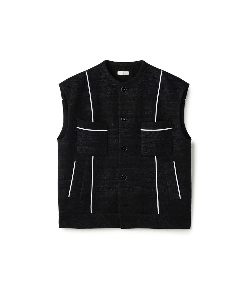 ブラックツイード オーバーサイズジレ