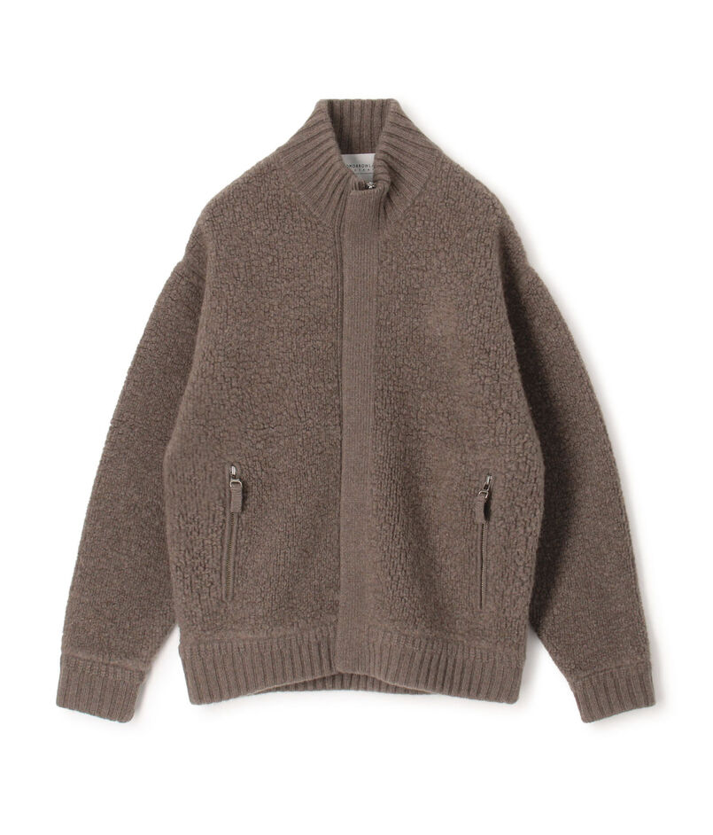 【WEB先行予約】TOMORROWLAND tricot ウールカシミヤ パイルフリースジップカーディガン