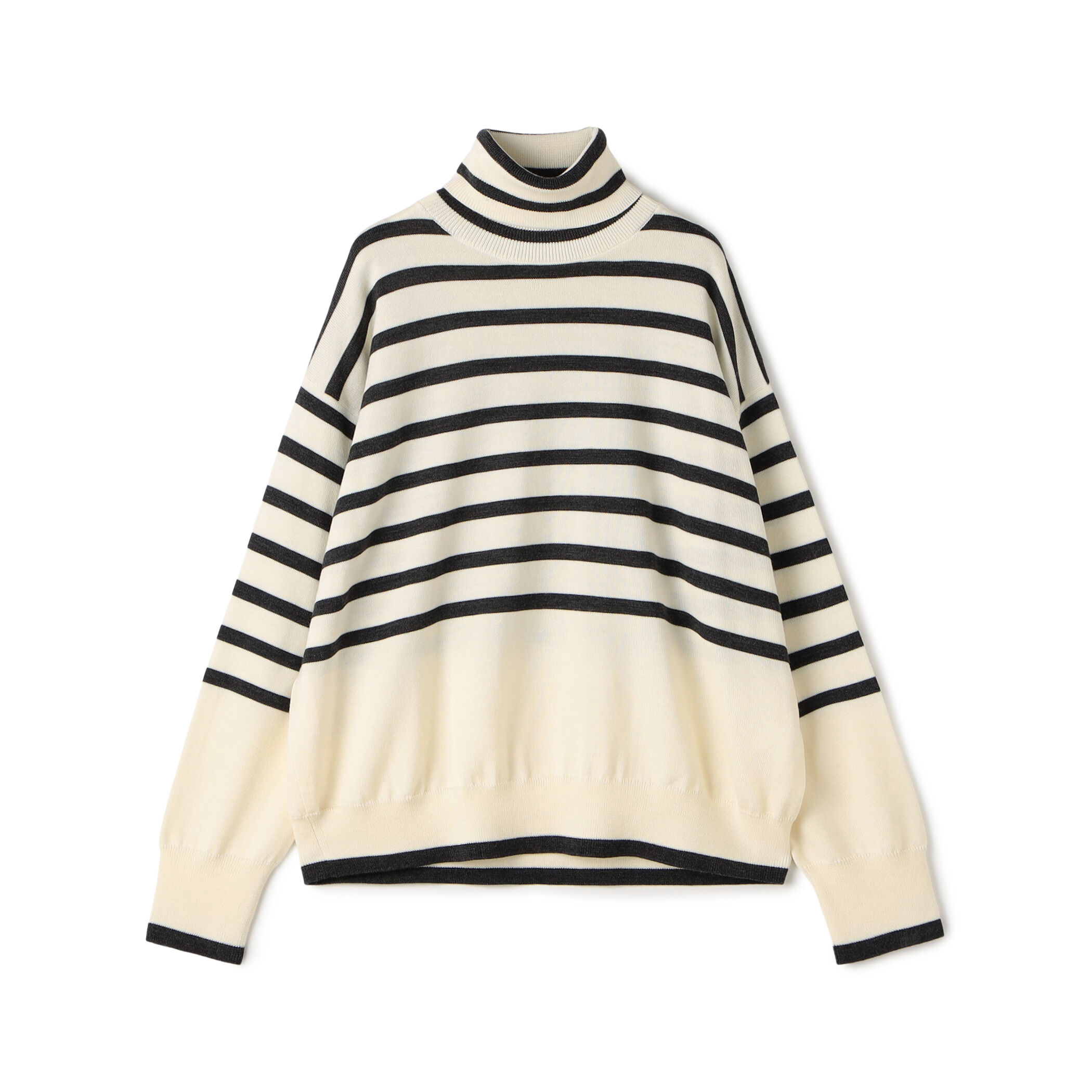ウーステッドウール タートルネックプルオーバー
