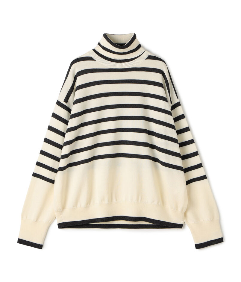 ウーステッドウール タートルネックプルオーバー