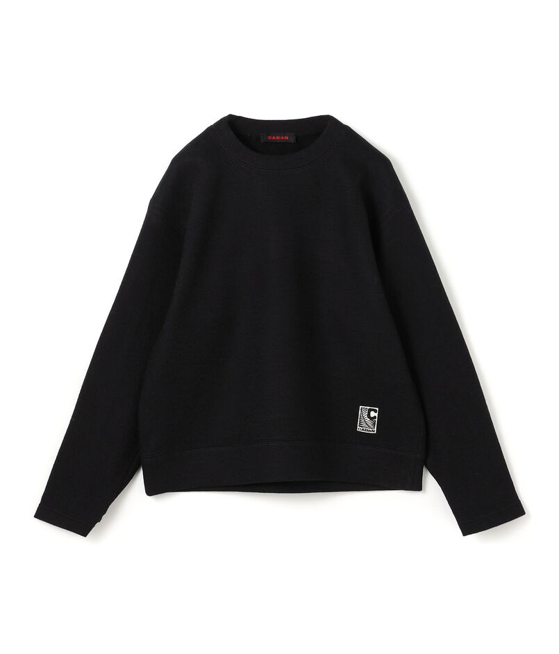 CABaN ウールコットンダブルフェイス クルーネックプルオーバー
