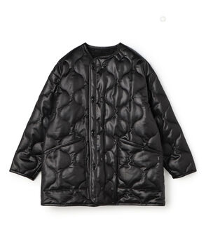 HYKE FAUX LEATHER QUILTED JACKET フェイクレザー キルトジャケット