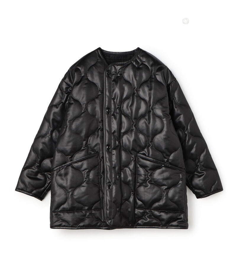 HYKE FAUX LEATHER QUILTED JACKET フェイクレザー キルトジャケット