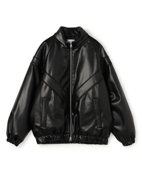 HYKE FAUX LEATHER JACKET フェイクレザーブルゾン
