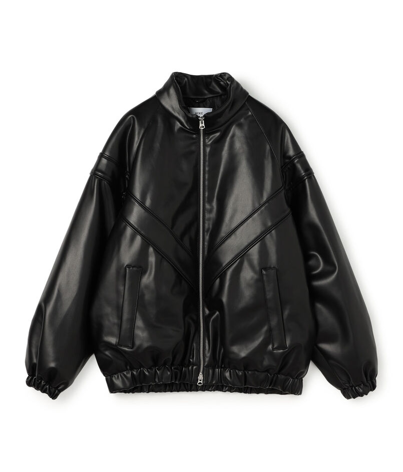 HYKE FAUX LEATHER JACKET フェイクレザーブルゾン