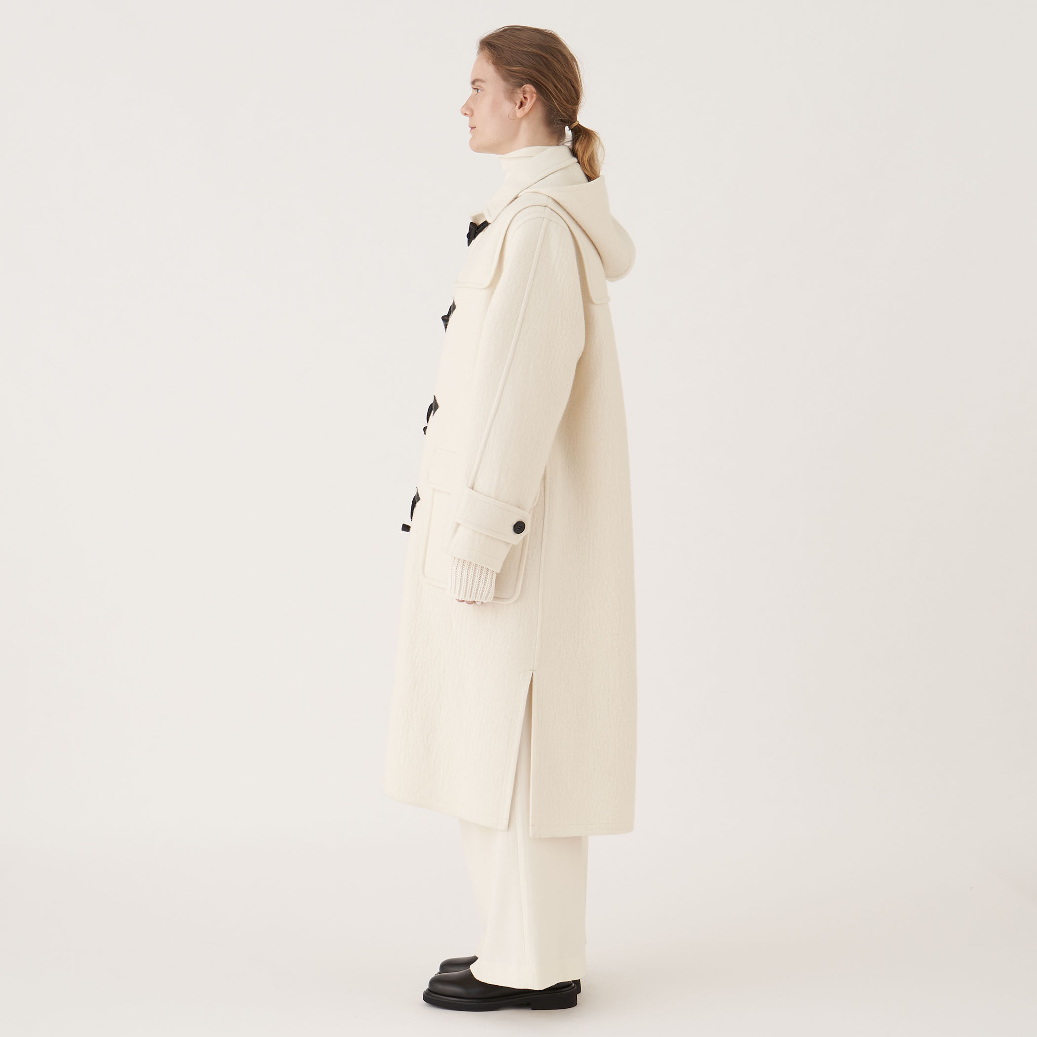 GALERIE VIE ギャルリーヴィー ノーカラー ダッフル ウール コート ランダムウールダッフルコート | GALERIE VIE (Women