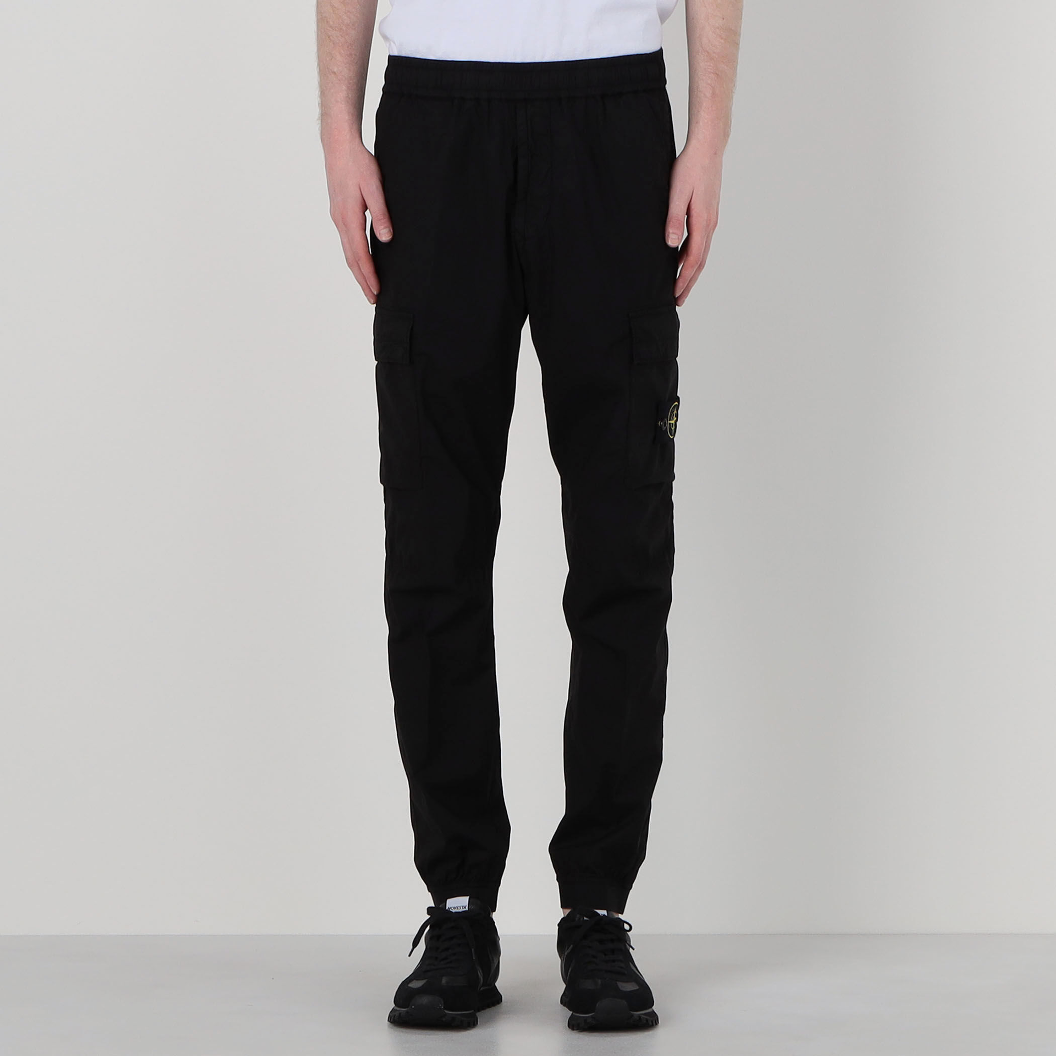 STONE ISLAND TROUSERS ストレッチコットン カーゴパンツ
