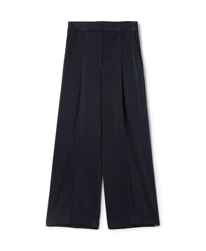 サテンジョーゼット タックワイドパンツ