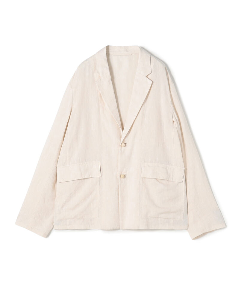 リネンポプリン ドロップショルダージャケット