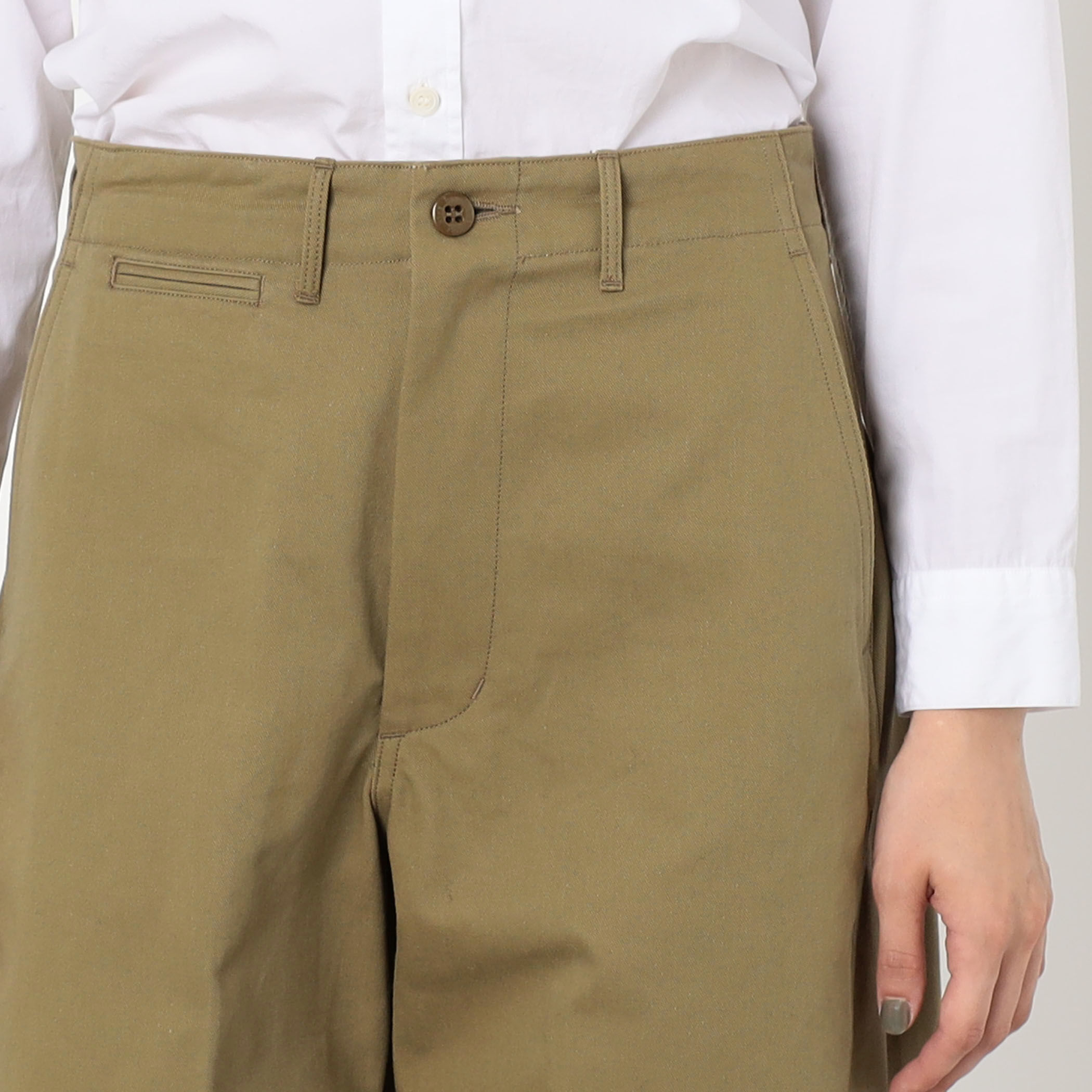 HYKE BARREL LEG CHINO PANTS バレルレッグ チノパンツ
