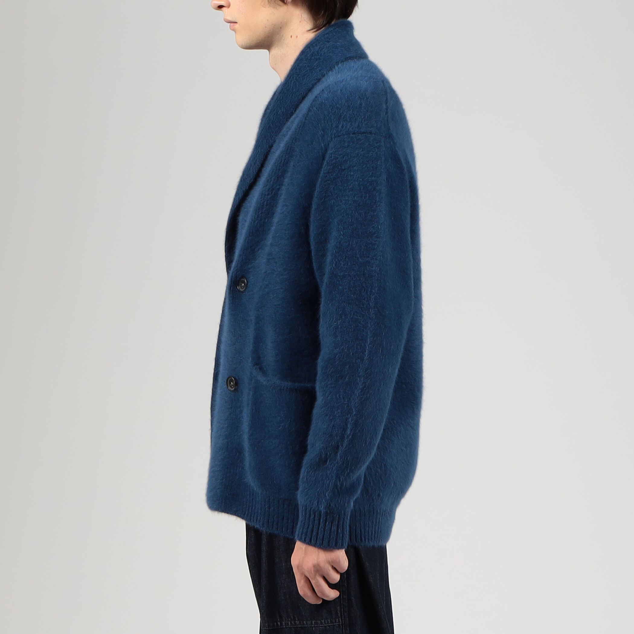 フォックスカシミヤ ショールカラーカーディガン