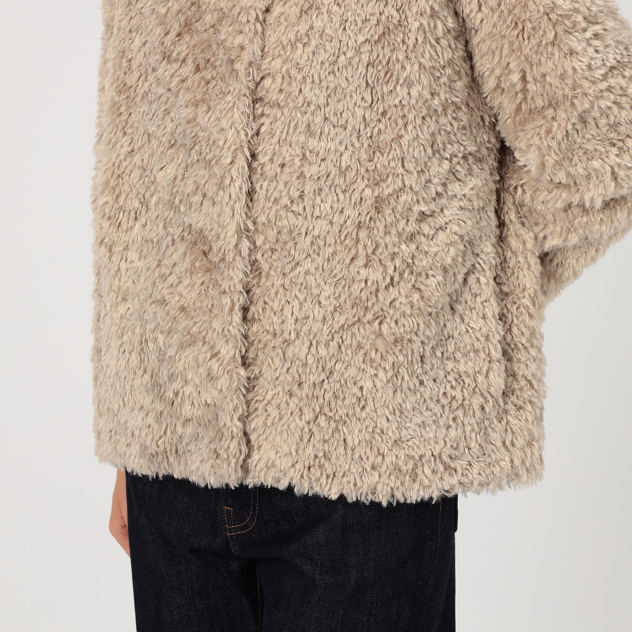 HERNO 2023AW ヘルノカーリーエコファー ショート ジャケット 38 Amazon | [ヘルノ] JACKET 【公式】 カーリーエコファー ショート