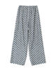 ポリエステルプリント ナローストレートパンツ