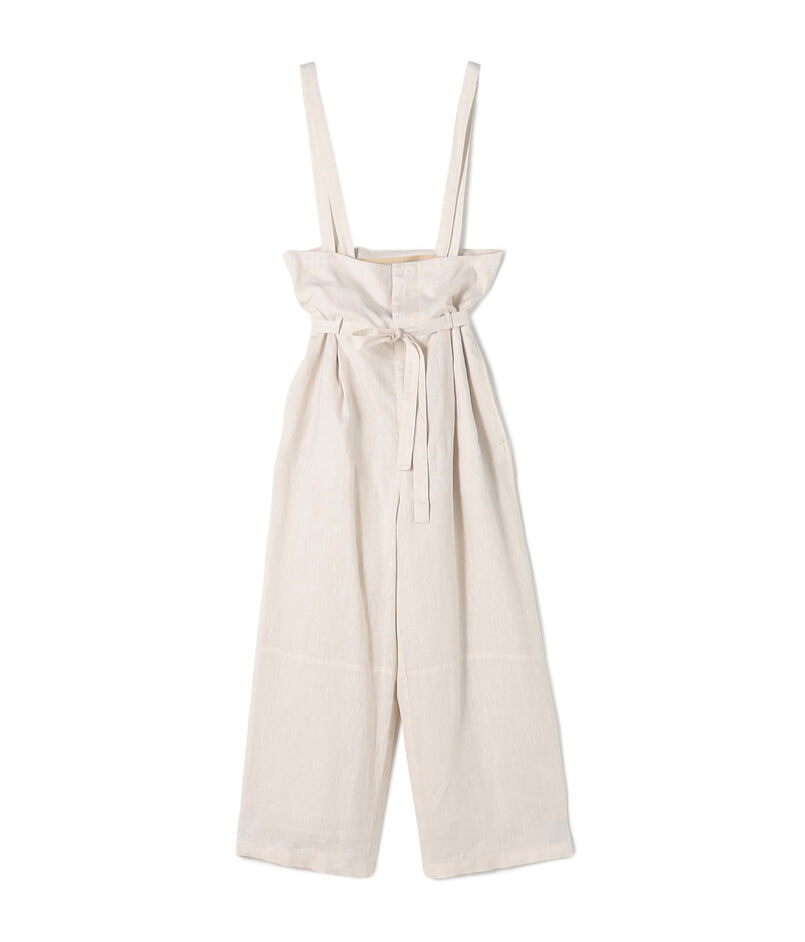 リネンポプリン ショルダーストラップパンツ