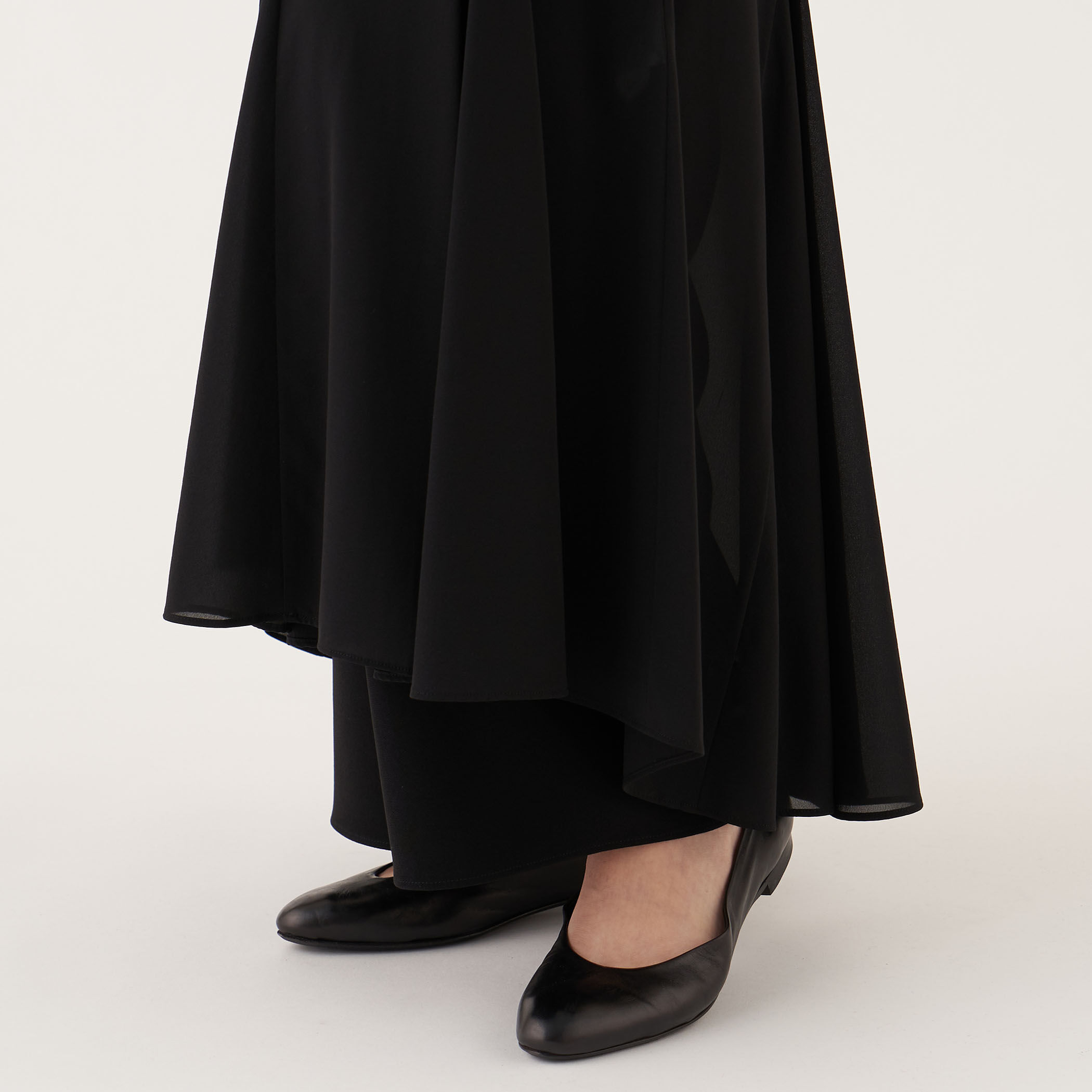 PLEATS PLEASE フィッシュテール　フレア　ロングスカート シルクストレッチシフォン フィッシュテールフレアスカート