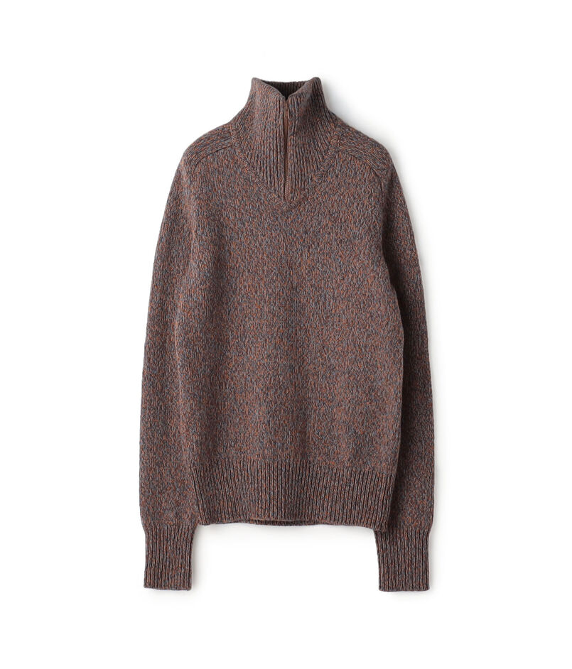 ウールナイロンメランジ ジップアッププルオーバー ウールナイロンメランジ ジップアッププルオーバー