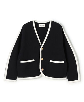 モスライクステッチ Vカラーカーディガン