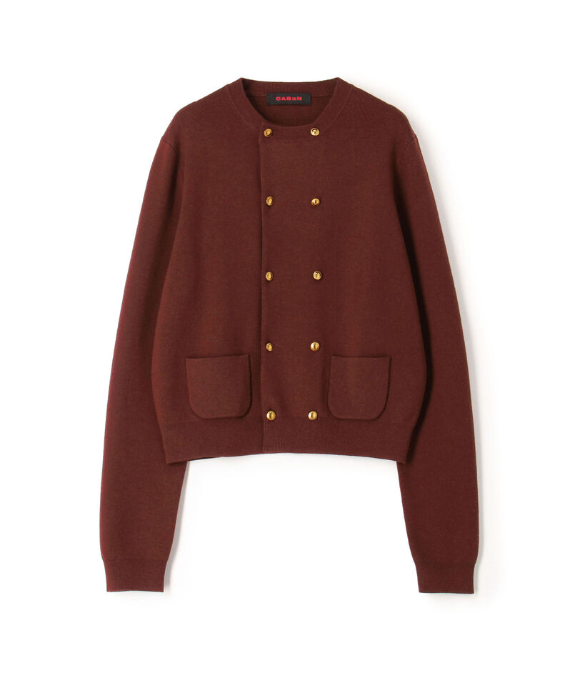 CABaN コットンカシミヤ ダブルボタンカーディガン