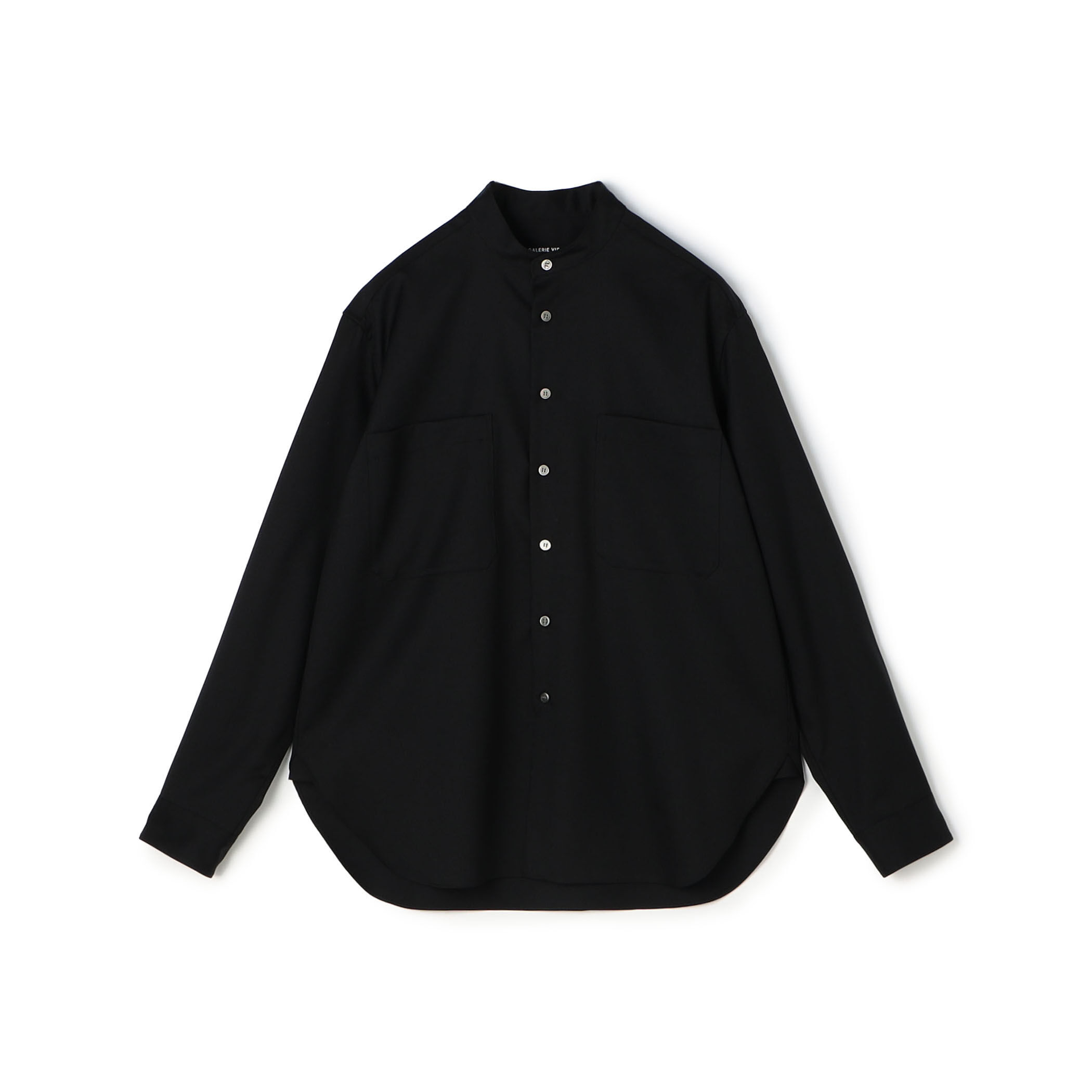 ウォッシャブルギャバジン スタンドカラーシャツ｜トゥモローランド