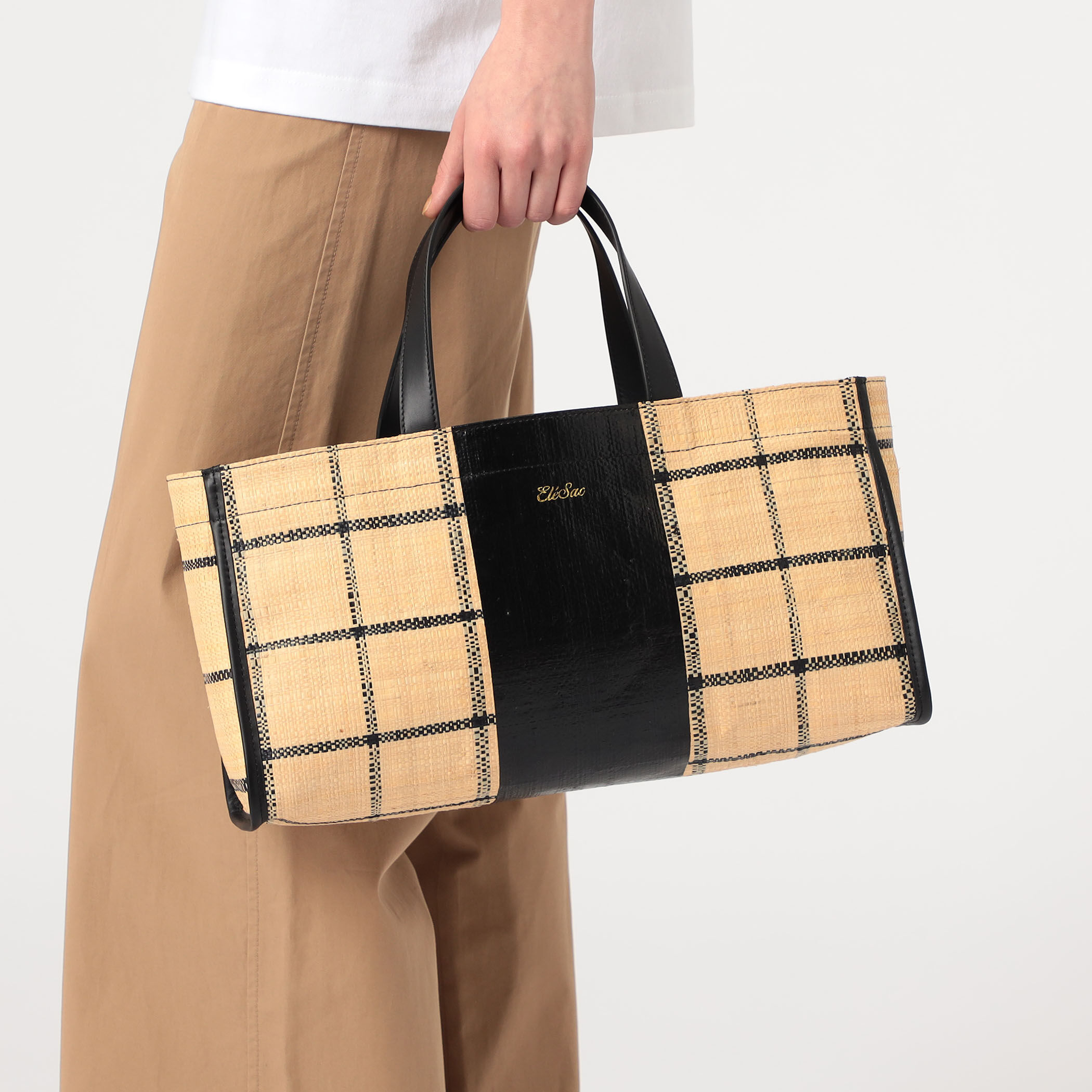 Ele`Sac CHECK WIDE TOTE バッグ｜トゥモローランド 公式通販