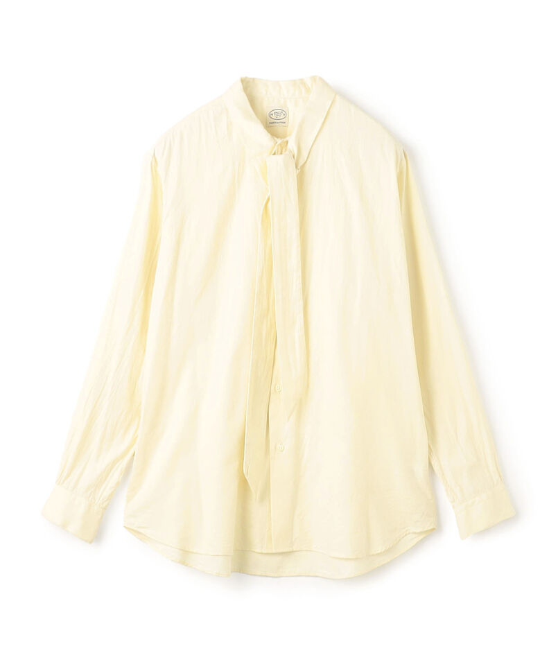 コットンカシミヤフランネル リボンシャツ