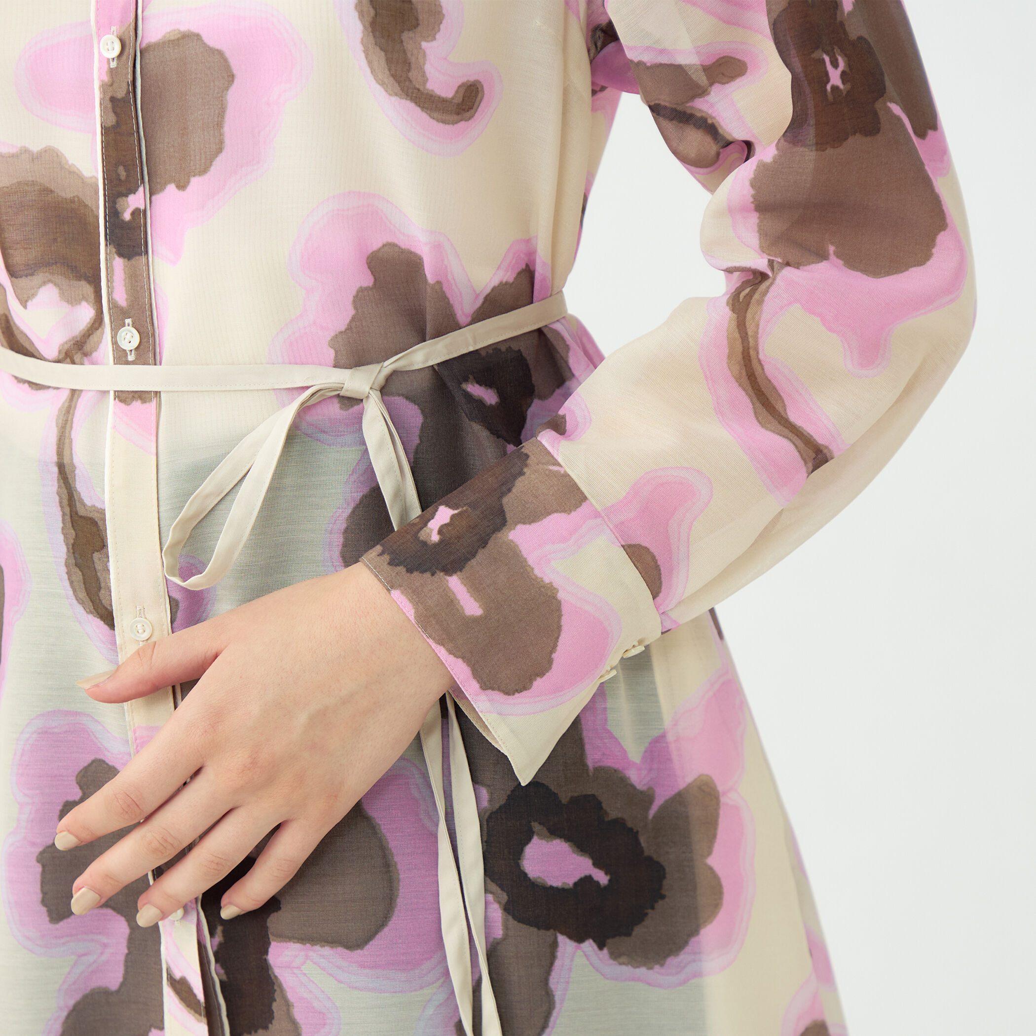 リリアンプリント ロングシャツワンピース｜トゥモローランド 公式サイト