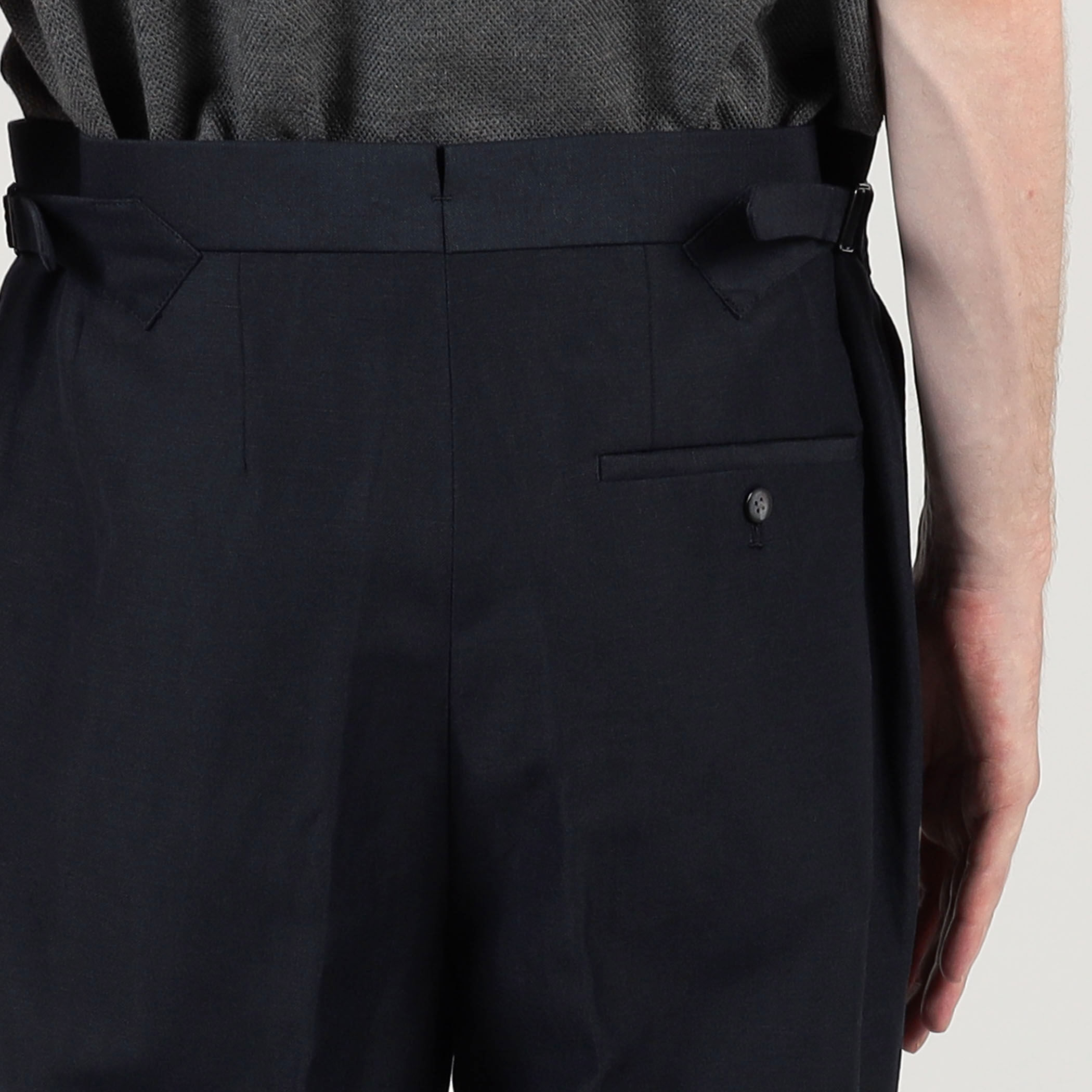 FUMIYA HIRANO REGENT ウールリネン イン2プリーツトラウザーズ