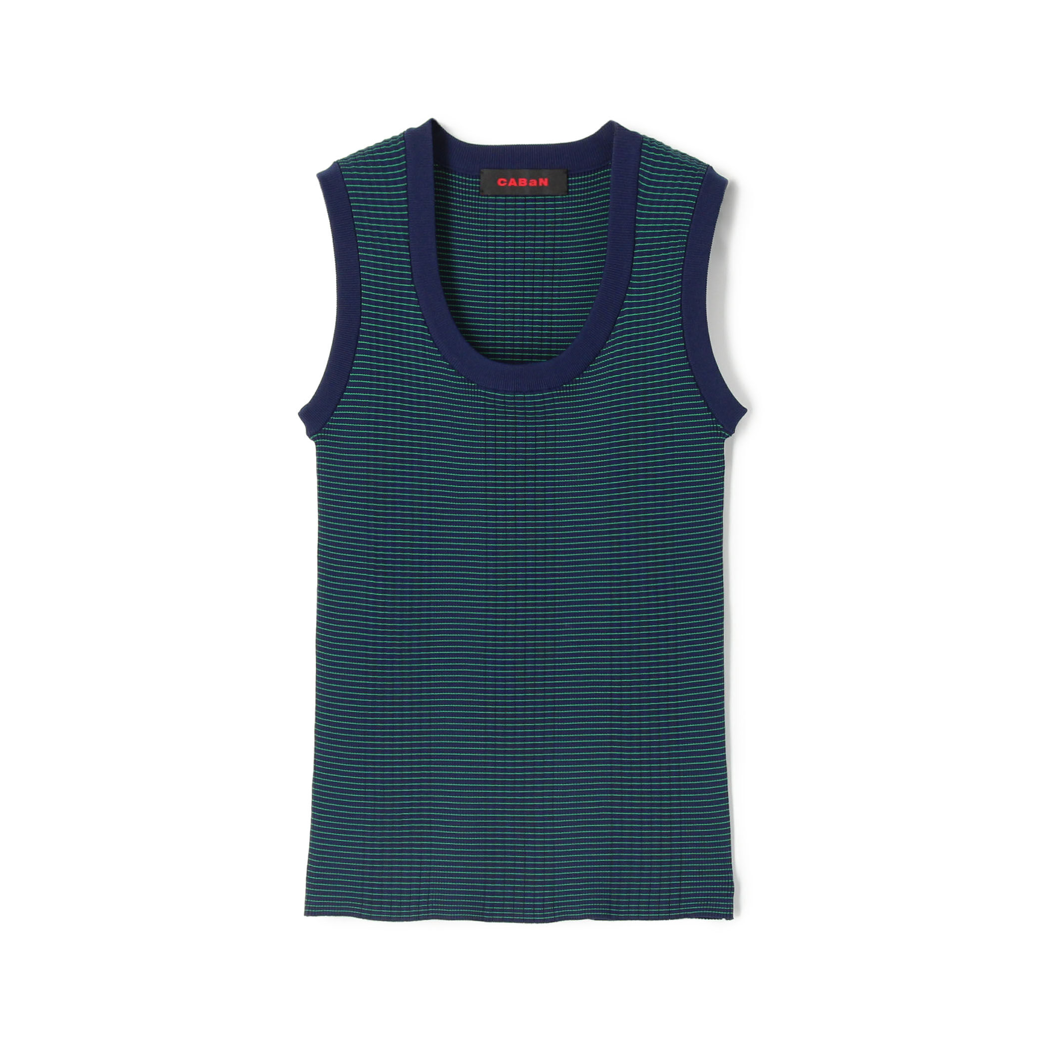 CABaN tomorrowland リブ ノースリーブプルオーバー　Dブラウン CABaN tomorrowland リブ ノースリーブプルオーバーDブラウン