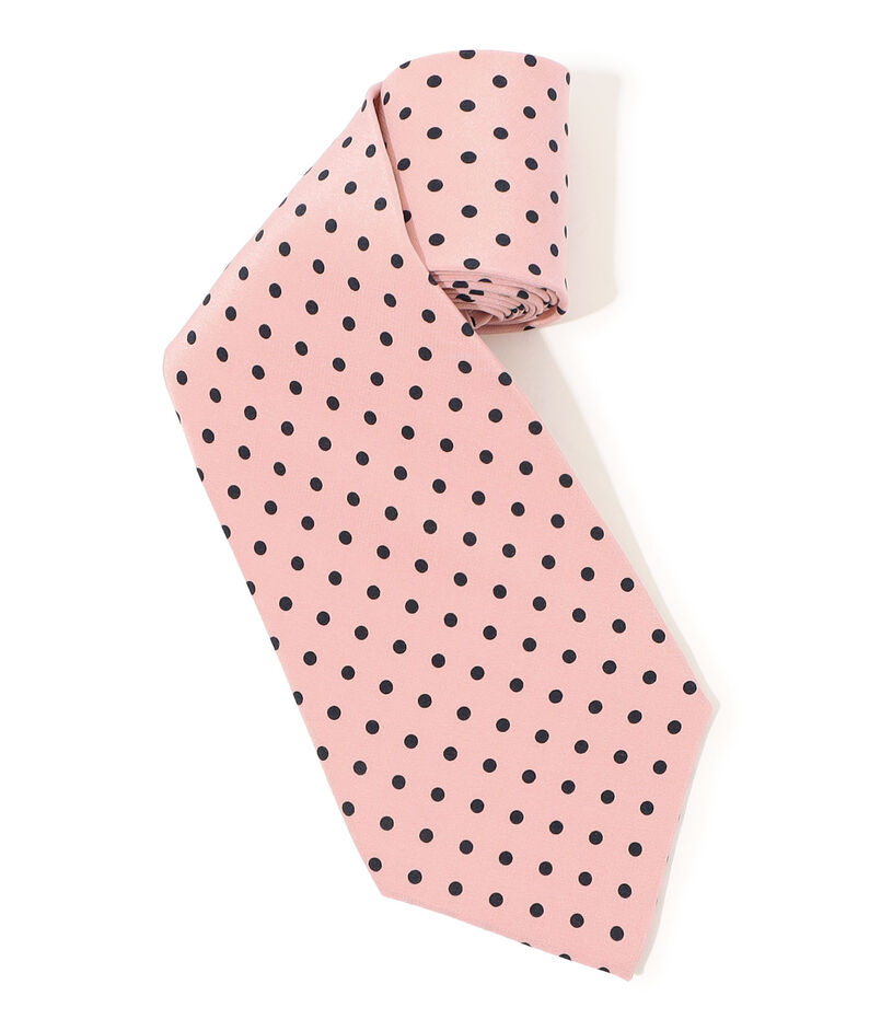 MAISON et VOYAGE シルクプリント 4mmドット ワイドタイ