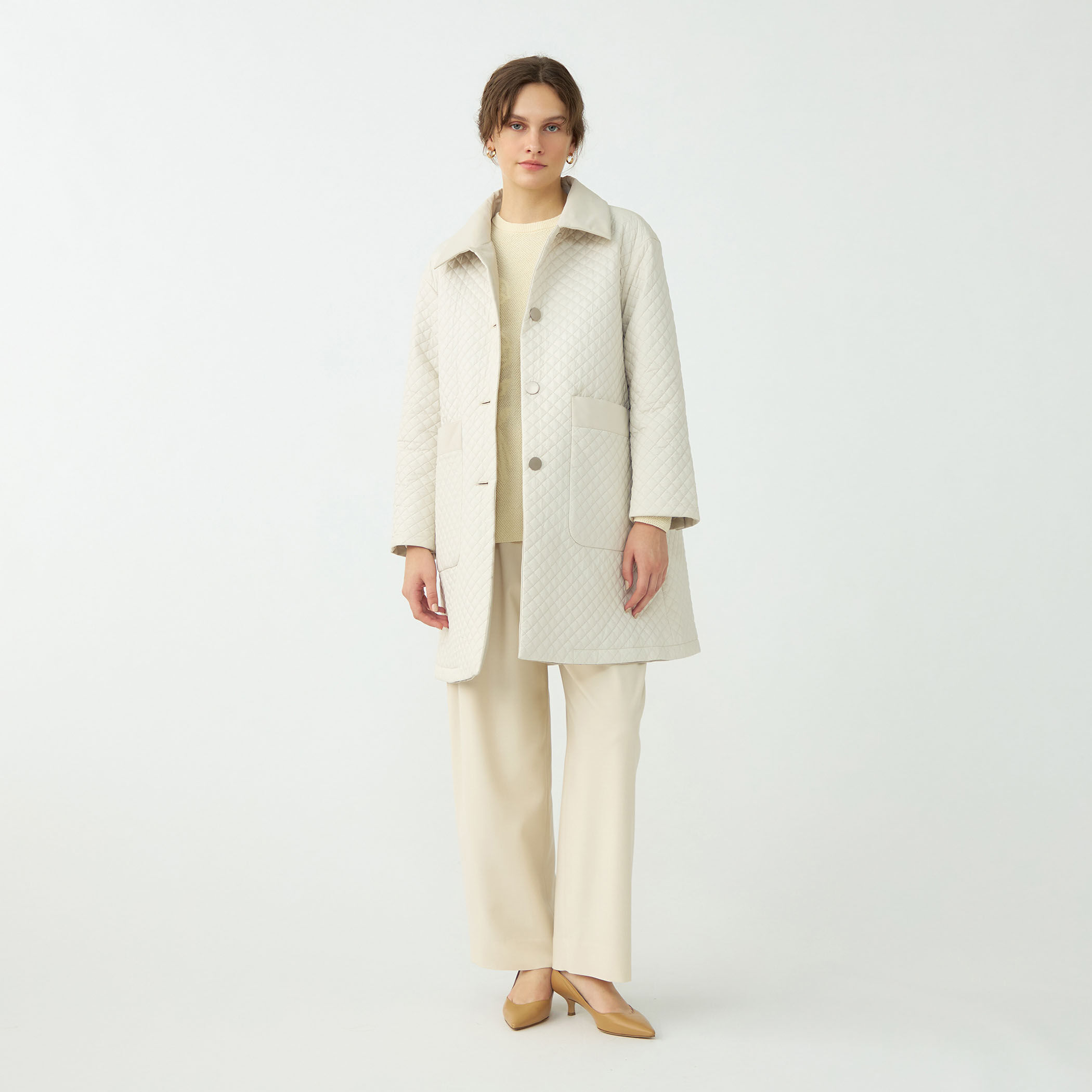 パデットリバーキルティング リバーシブルハーフコート