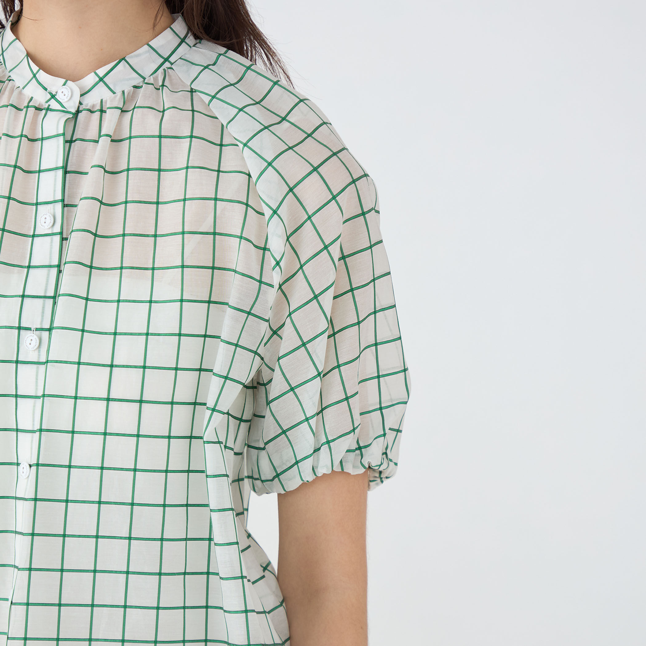 シアータッターソール ギャザーパフスリーブブラウス