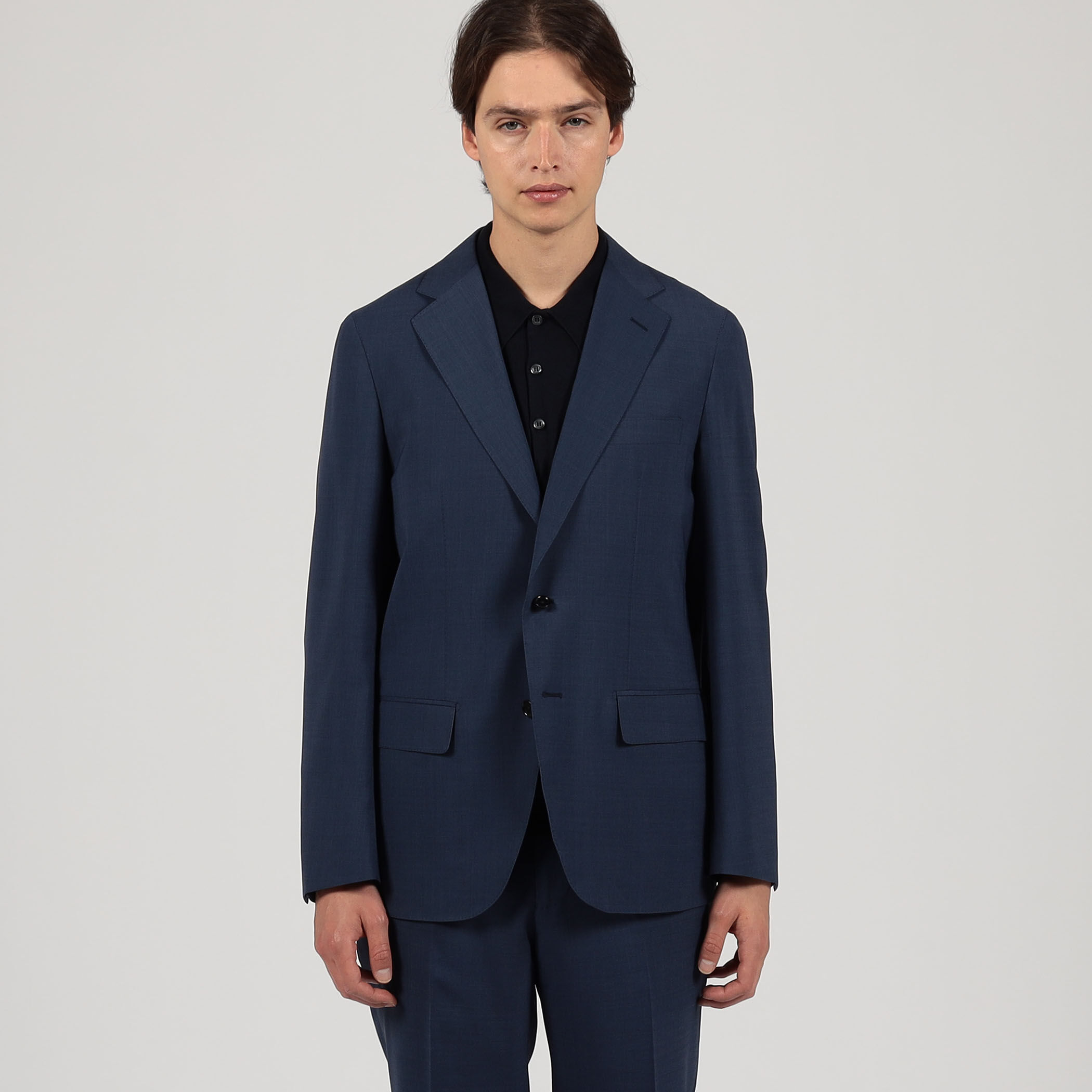 MUGLER Super120's シングルジャケット ブラック /OW94 □Super120'sウールポリエステル シングルブレステッド2B