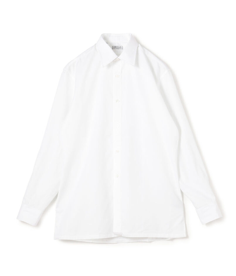 Charvet コットンシャンブレー セミワイドカラーシャツ