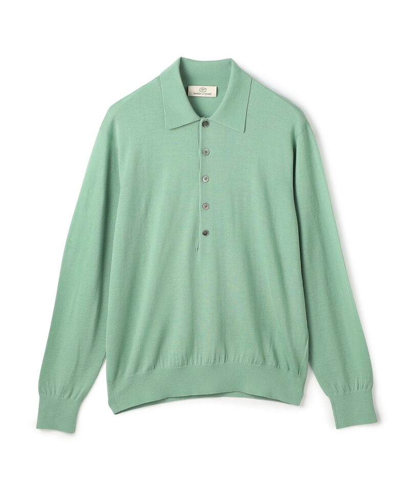 16Gキャッシュウール ニットポロシャツ 16Gキャッシュウール ニットポロシャツ