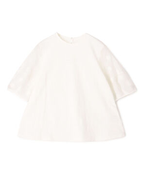 スラブジャージー ドットパフスリーブプルオーバー