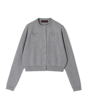 コットンカシミヤ クルーネックカーディガン