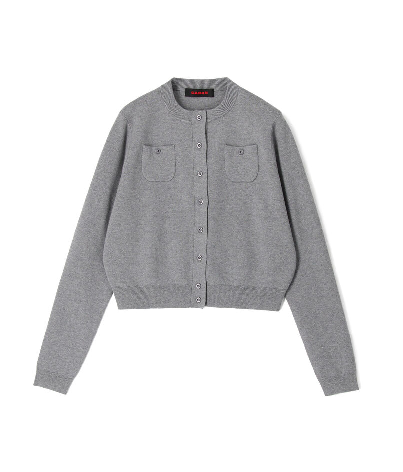 コットンカシミヤ クルーネックカーディガン