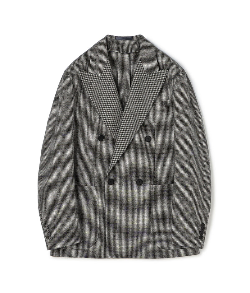 ウールフランネル ダブルブレステッド4Bジャケット FOX BROTHERS