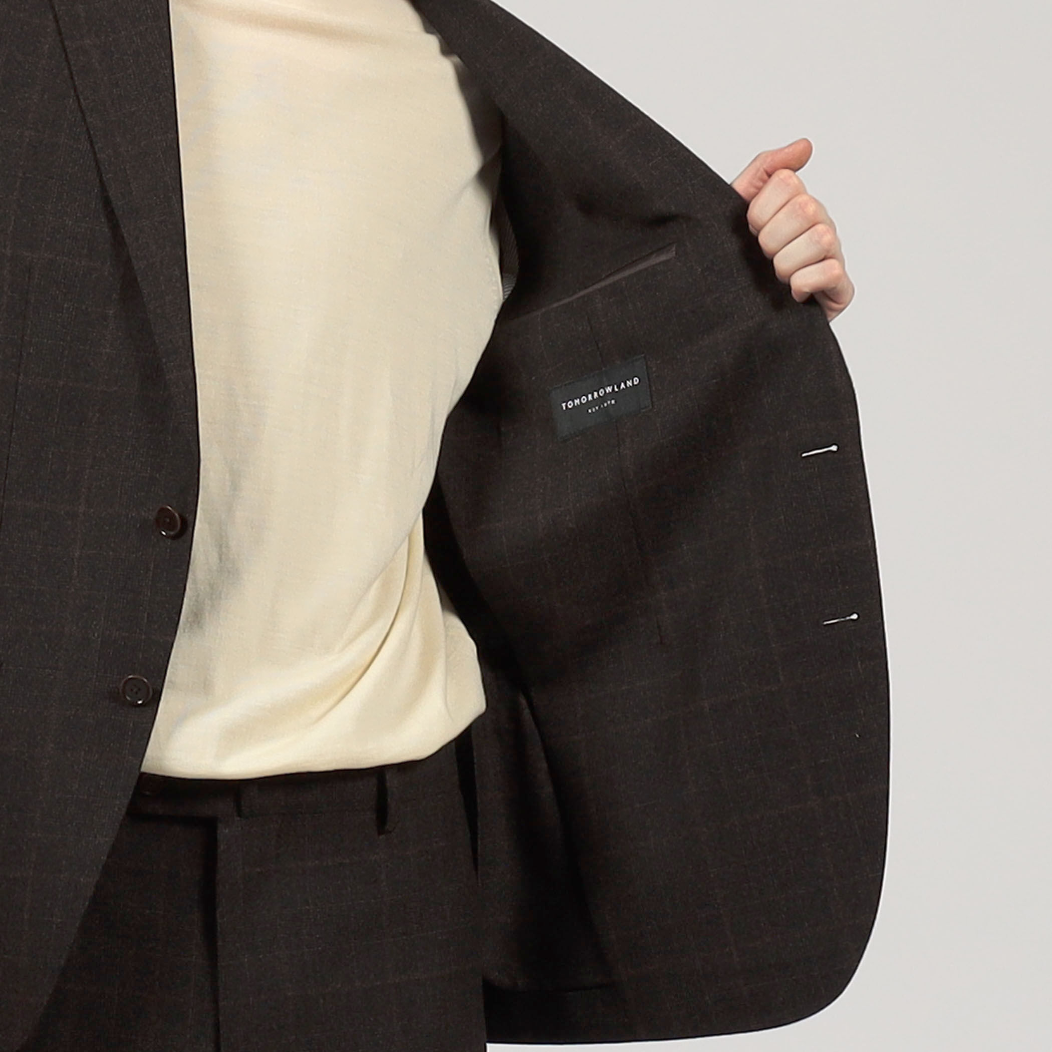 ウールナチュラルストレッチ シングルブレステッド 2Bジャケット DRAGO