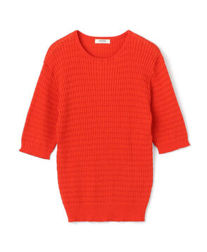 コットンナイロンケーブル ハーフスリーブプルオーバー