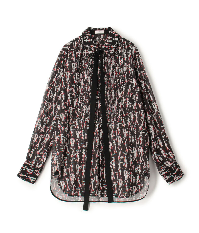 ■コットン CUTE GIRLプリントシャツ